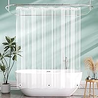 Vista 28 de AmazerBath Forro de cortina de ducha extra largo, forro de cortina de ducha transparente de 96 pulgadas de largo, 72 x 96 pulgadas, forro de cortina