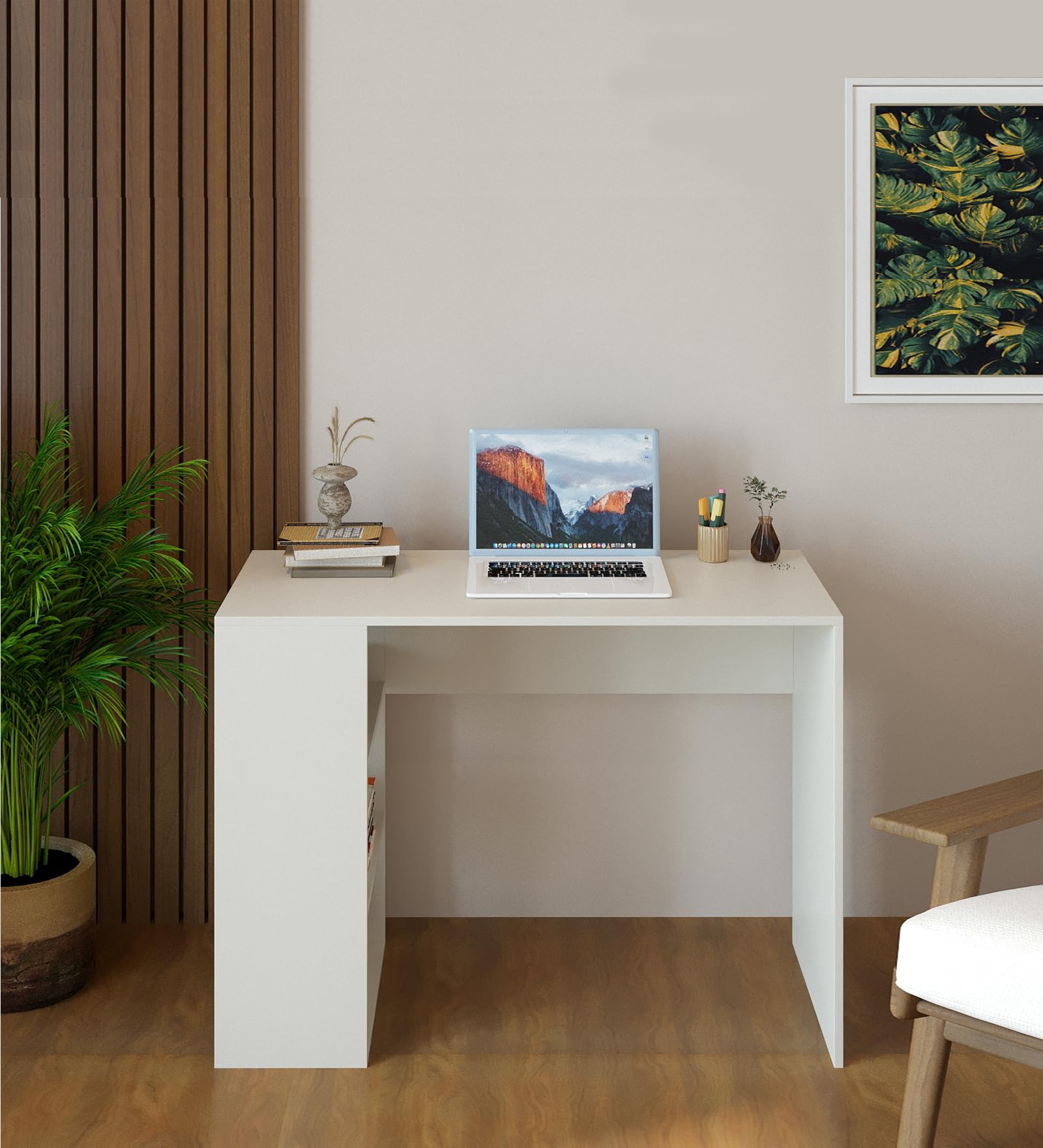 FURNEASER Lexus Engineered Wood Study and Computer Laptop Table for Home or Office, WFH Desk, with Drawer Shelves Storage for Books for Adults Kids Students, 80cm, Wenge (White) (B0CLGSJ53J) Amazon Price History, Amazon Price Tracker