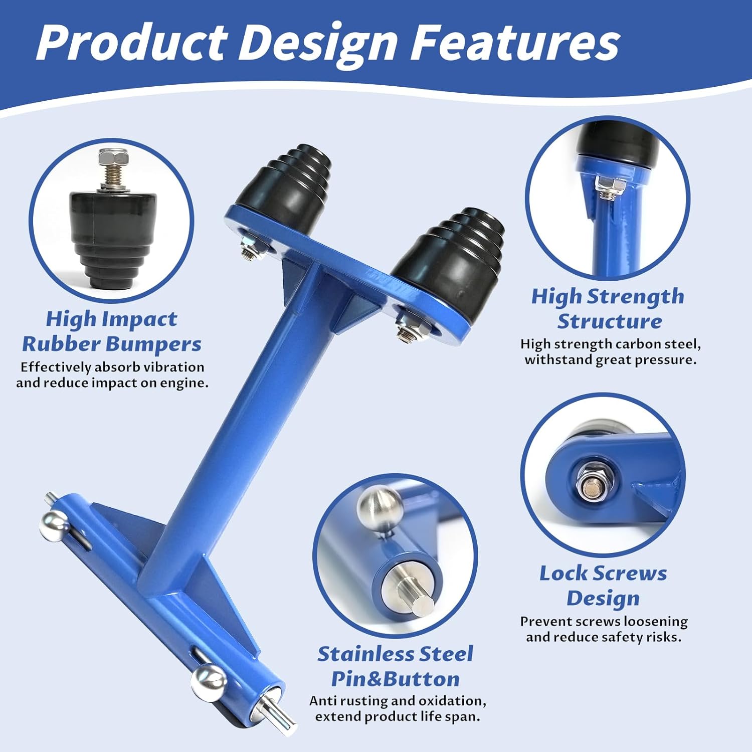 Transom Saver Motor Toter, Outboard Motor Support, Fits 75/90/115/200/225/250/300HP 4-Stroke Engines