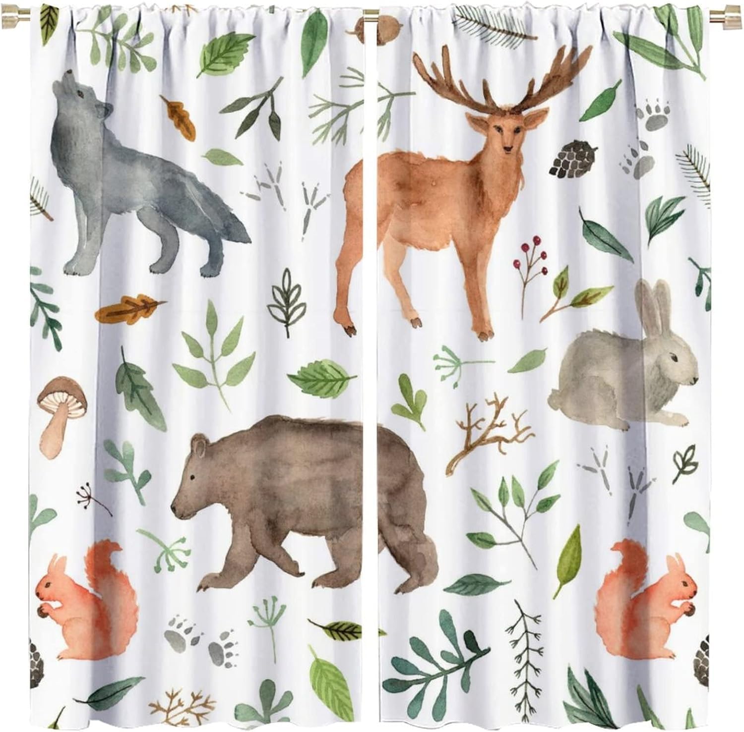 Cortinas Opacas para Ventanas Infantiles Animal Cortinas Opacas para Ventanas Infantiles 3D Patrón Cortinas Salon Dormitorio Moderno Reduccion Ruido Cortinas -3944156063967920