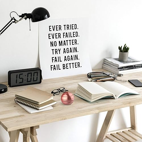 Miniatura 10 de Juguete de escritorio cinético, bola giratoria de metal con ilusión óptica, juguete giratorio para aliviar el estrés ejecutivo de oficina para