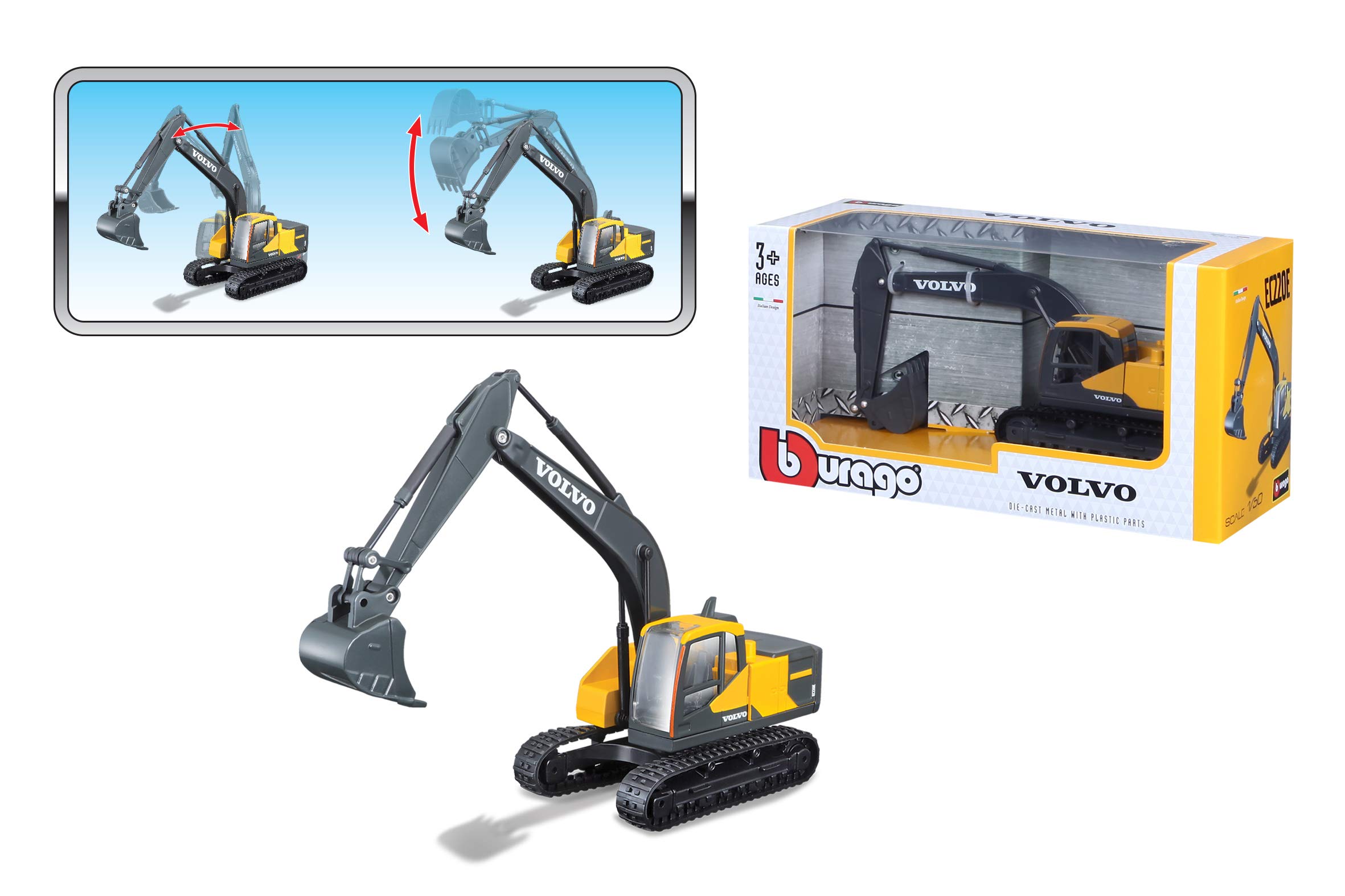 Tobar 1:50 VOLVO EC220E EXCAVATOR : Amazon.co.uk: Toys & Games