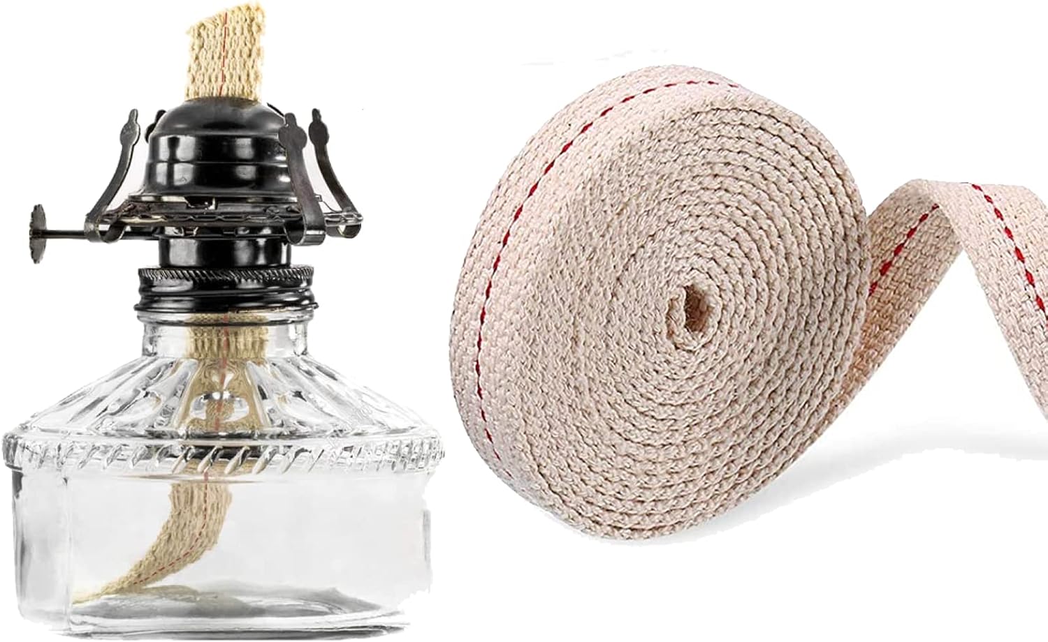 Oil Lamp Wicks, Wicks for Oil Lamp 1 Rolls Flat Cotton Wicks Lamp Wick