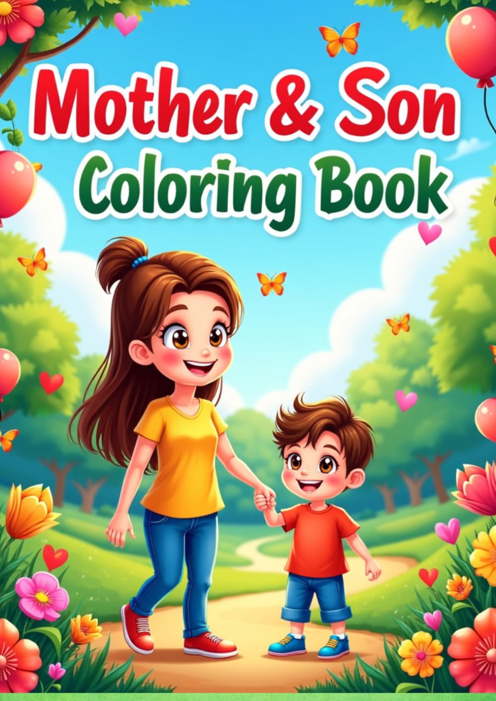 40 Heartwarming Coloring Pages Featuring Mother and Son Bonding Moments, Family Love, and Fun Activities for Kids Ages 3–12 (Coloring Books)