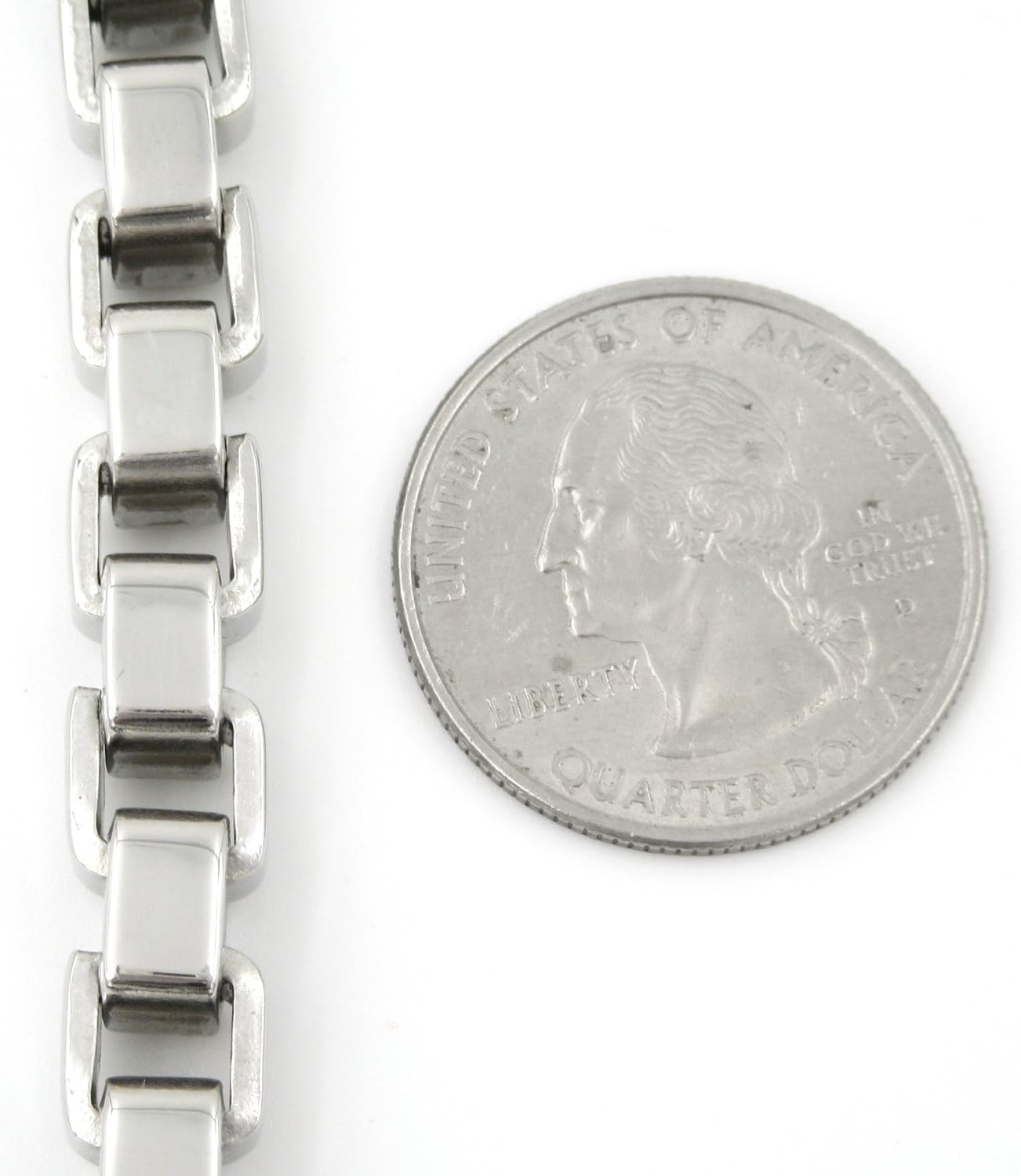 Stainless Steel Box Link Chain Men Bracelet 8mm - Image 4