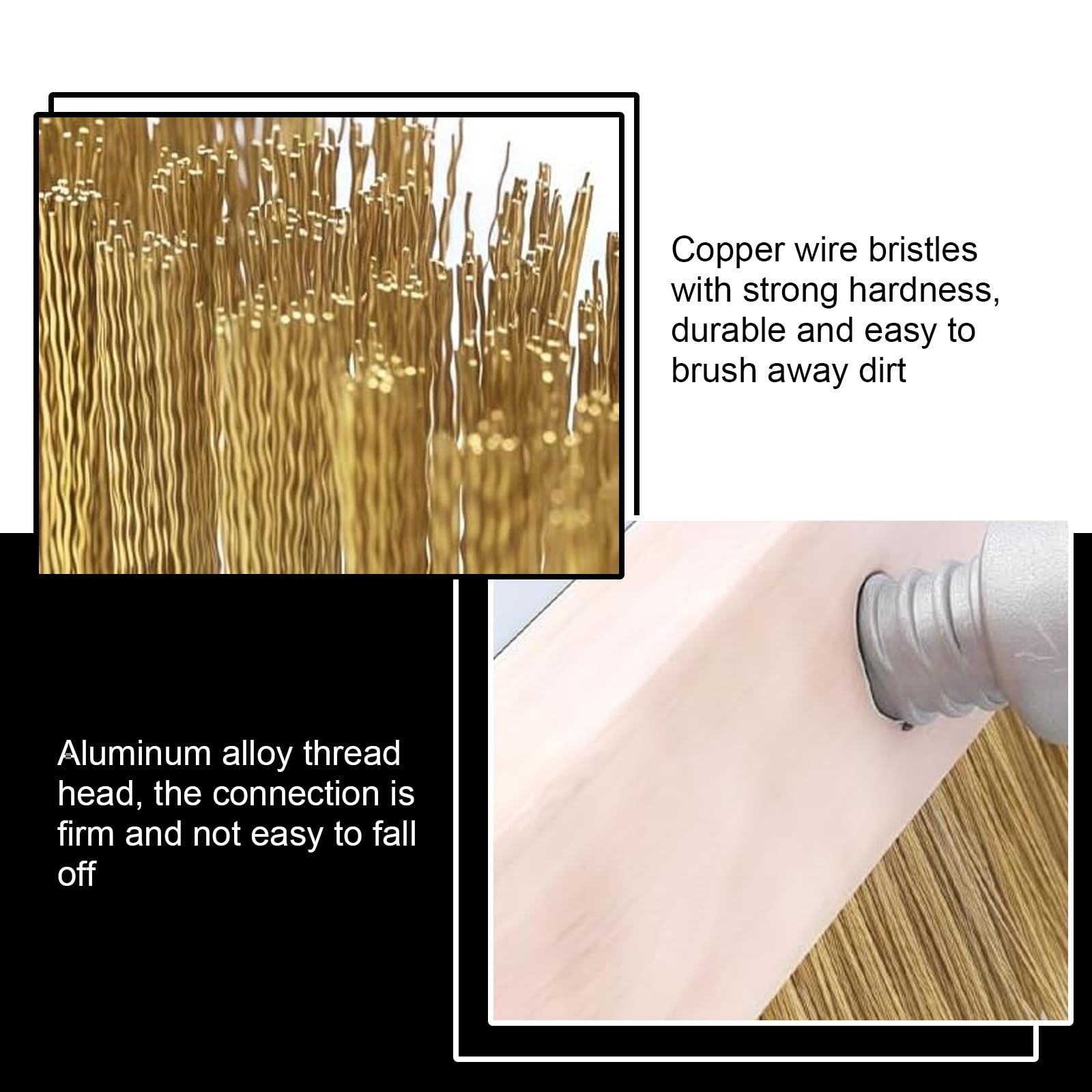 Brosse de four à pizza avec grattoir en acier de 1,6 m, brosse à pizza avec grattoir, brosse à pierre à pizza, poignée amovible en aluminium, accessoire pour le nettoyage des fours à pizza, fours à