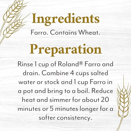 Miniatura 4 de Roland Foods Farro italiano perlado, alimento importado especializado, bolsa de 47.9 onzas, paquete de 1