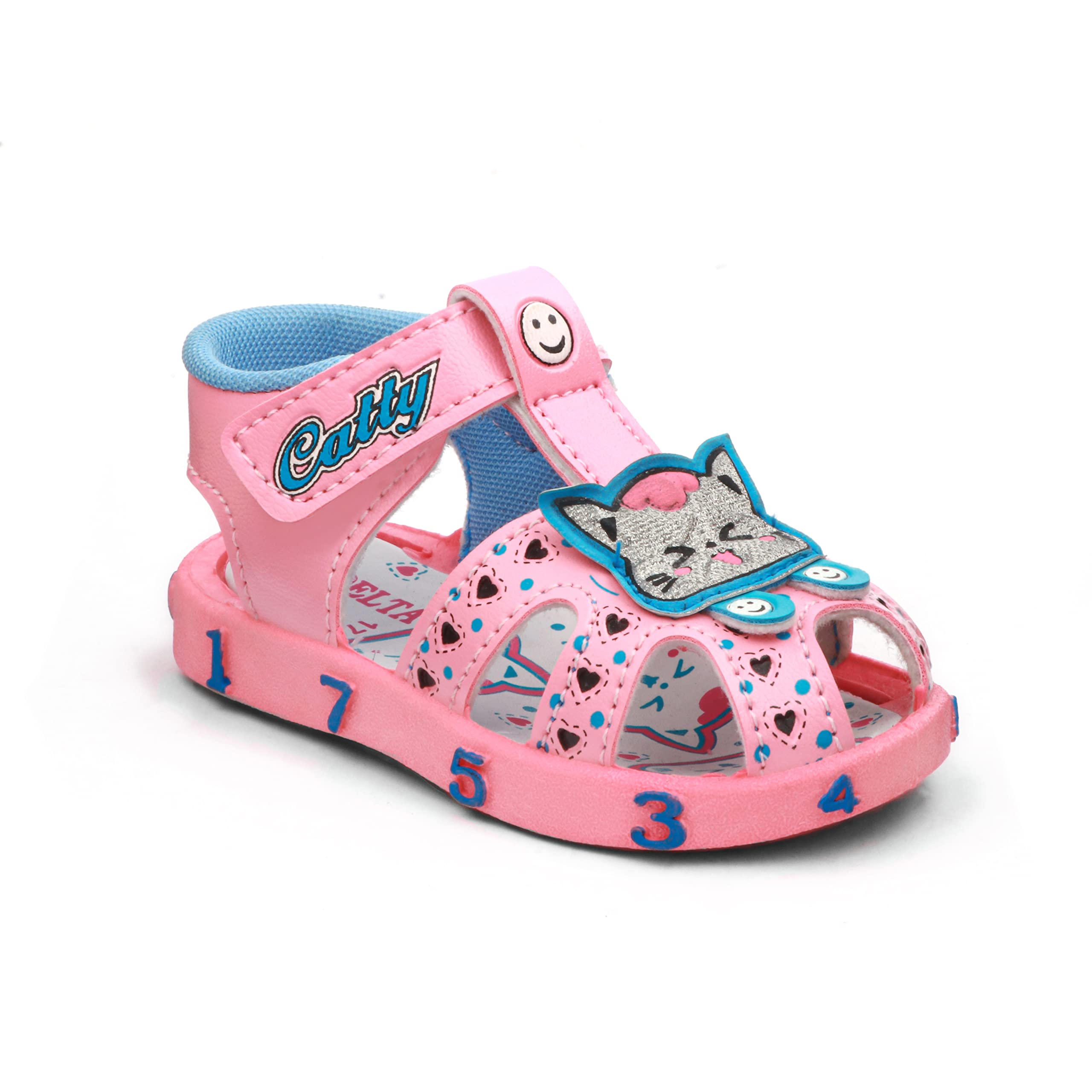 levot Glitter Stylish Fashionable Light weight Musical Sound Casual First Walking Slip on Sandals for unisex Baby Boys and Baby Girls(9 Months-2.5 Years)-picture-34