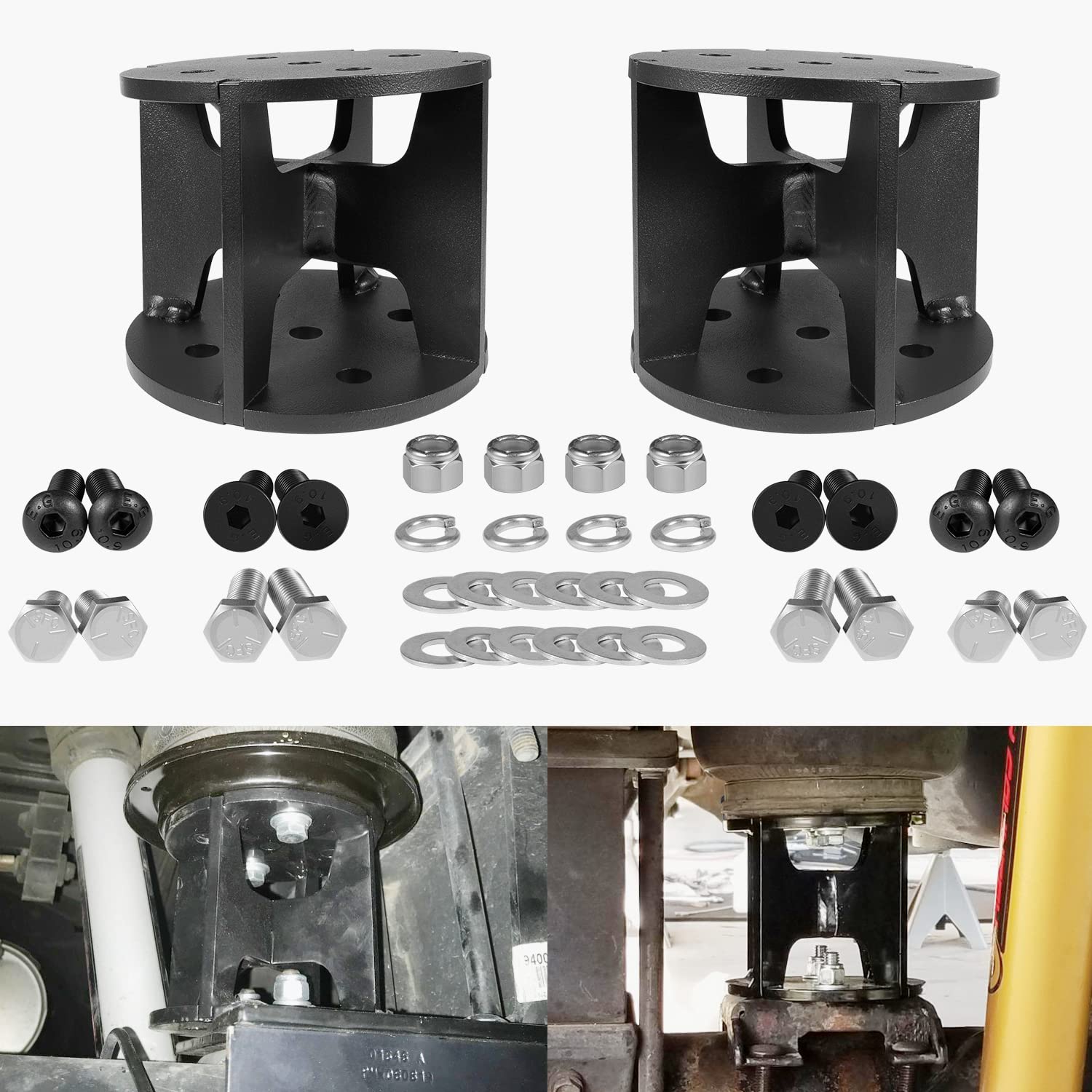 Photo 1 of 52445 Air Lift Spacers 4” Angled Compatible with Most Lift Kits