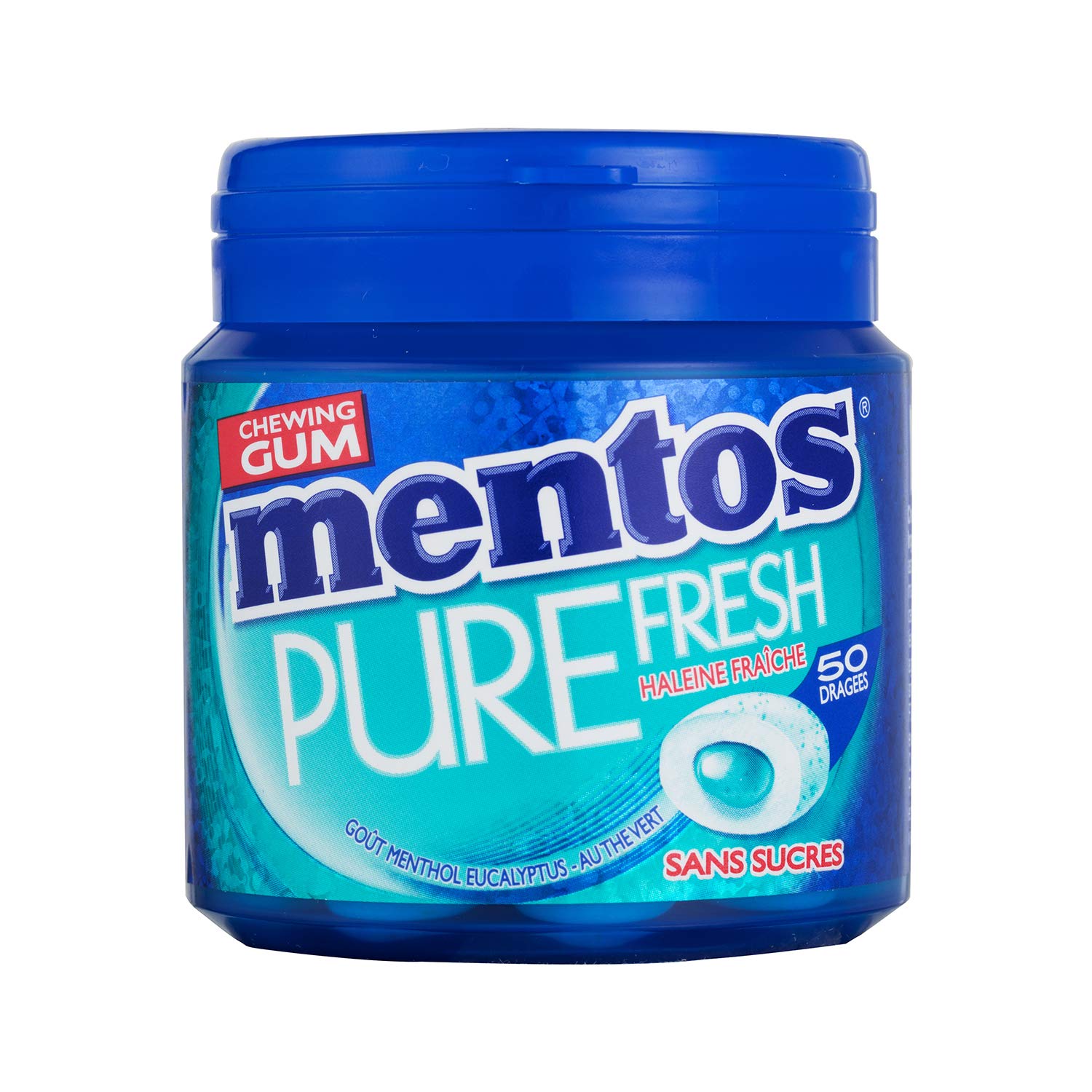 Mentos Gum Pure Fresh Menthol Eucalyptus - Pack de 4 Boîtes