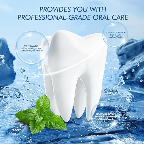 Miniatura 8 de Paquete de 3 pasta de dientes blanqueadora SP-6 6 probióticos para la salud bucal Protección de placa y aliento fresco Pasta dental refrescante