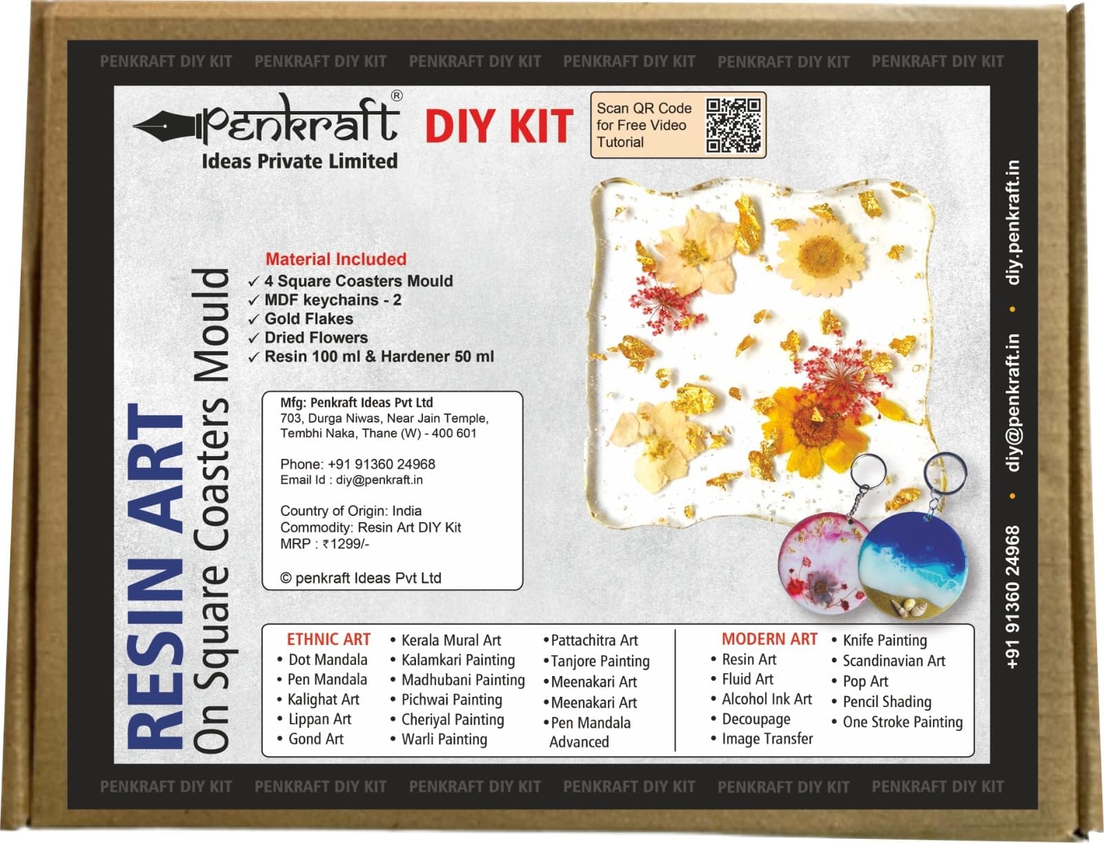 Resin art with Tea Coaster Moulds DIY Kit | Free Video Tutorial