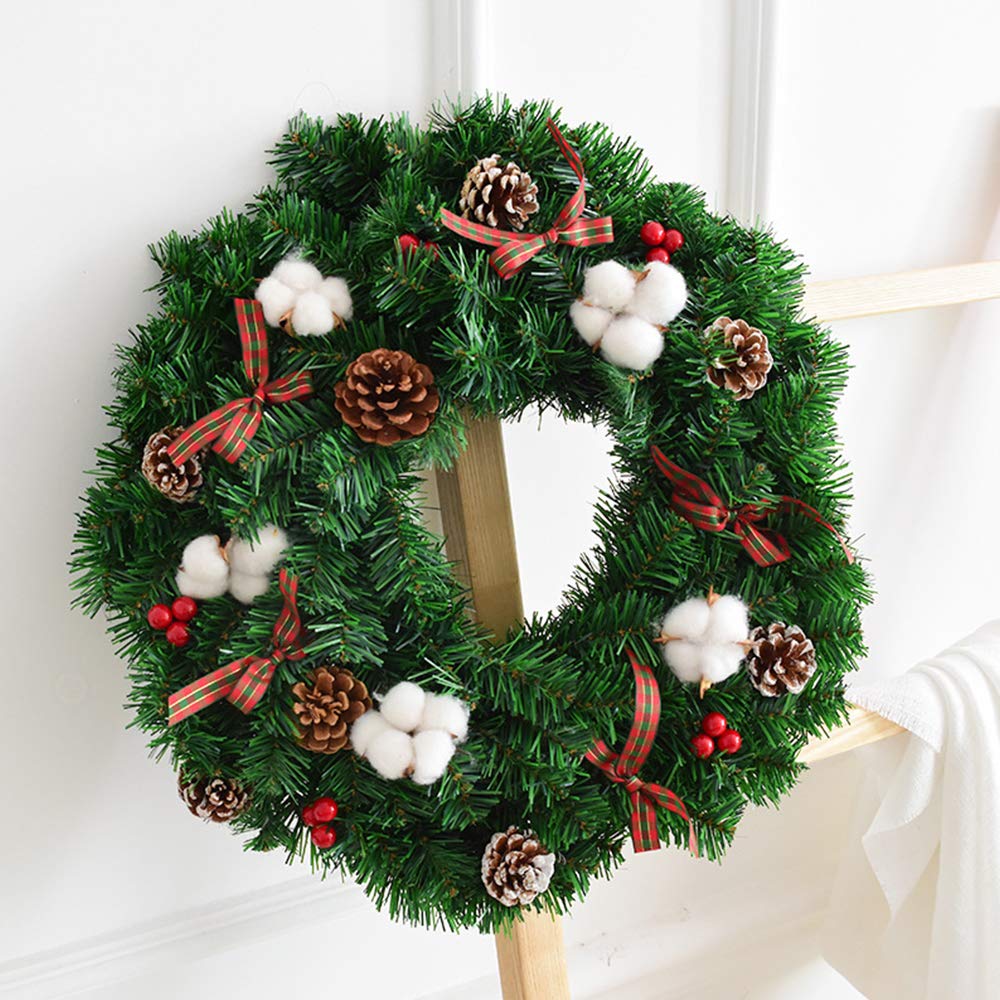 Couronne De Noël Lumineuse 30 Cm Avec 100 LED - 8 Effets, Piles Incluses - Décoration Porte Ou Mur - 7