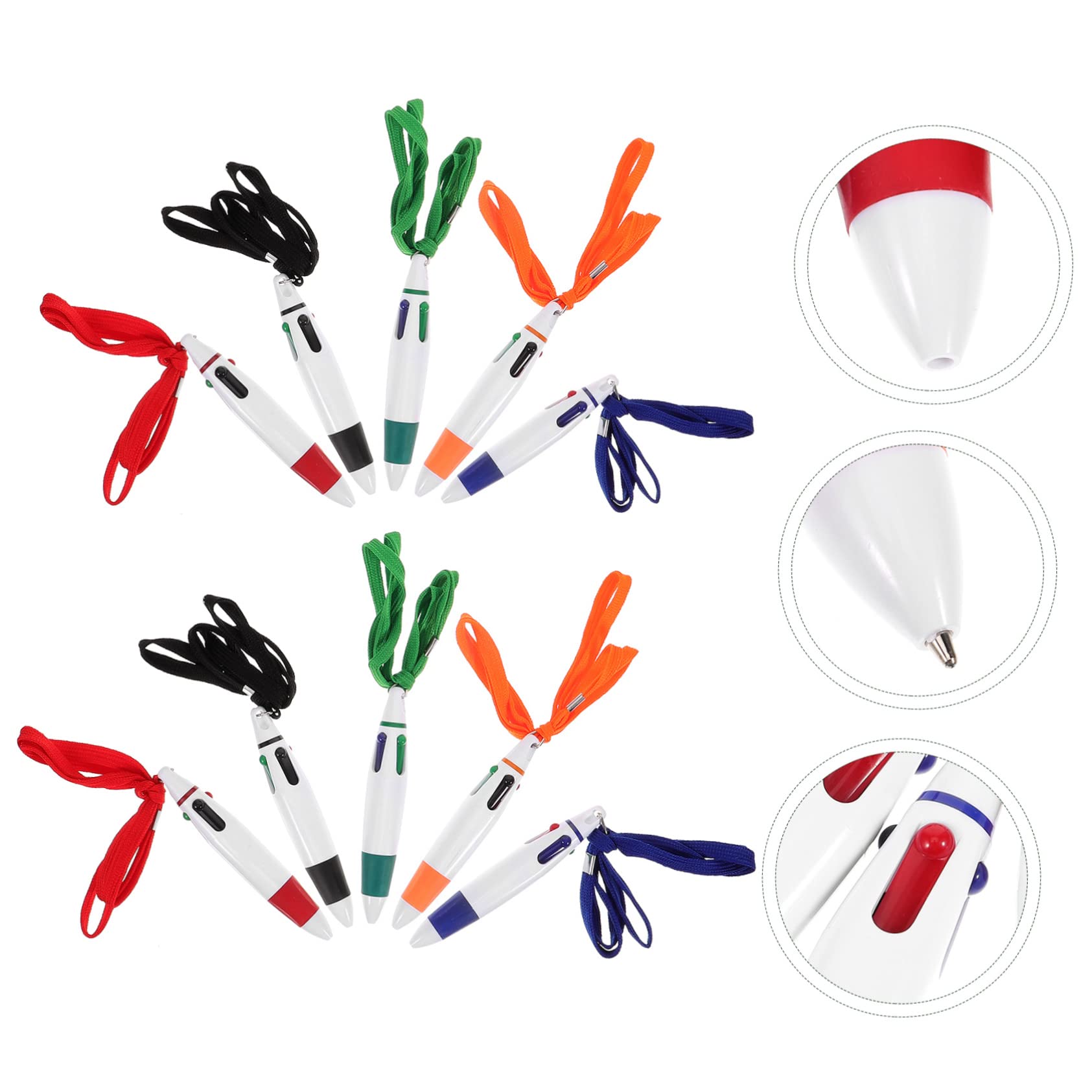 20pezzi Penne Lanyard Penne Retrattili Per Scrittura Per Studenti e Insegnanti