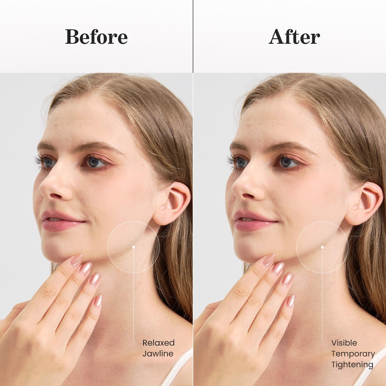 Mroobest ParaFaciem Reusable V Line Mask Facial Slimming Strap Chin Up Face Lifting Belt V Shaped Slimming Face Mask Rose Gold