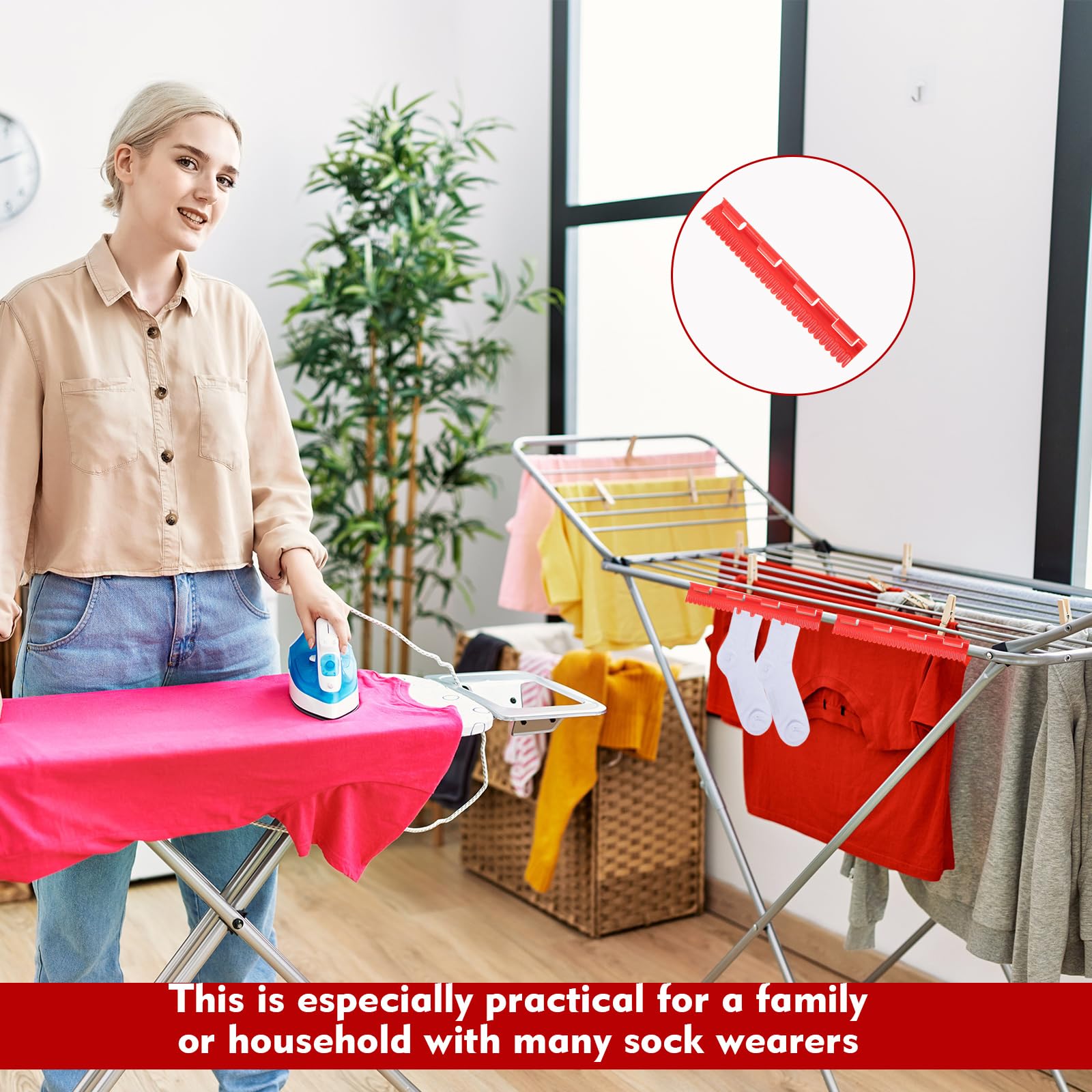 Set di 4 stendibiancheria per calze, per piccoli oggetti, per asciugare in lavatrice e asciugatrice
