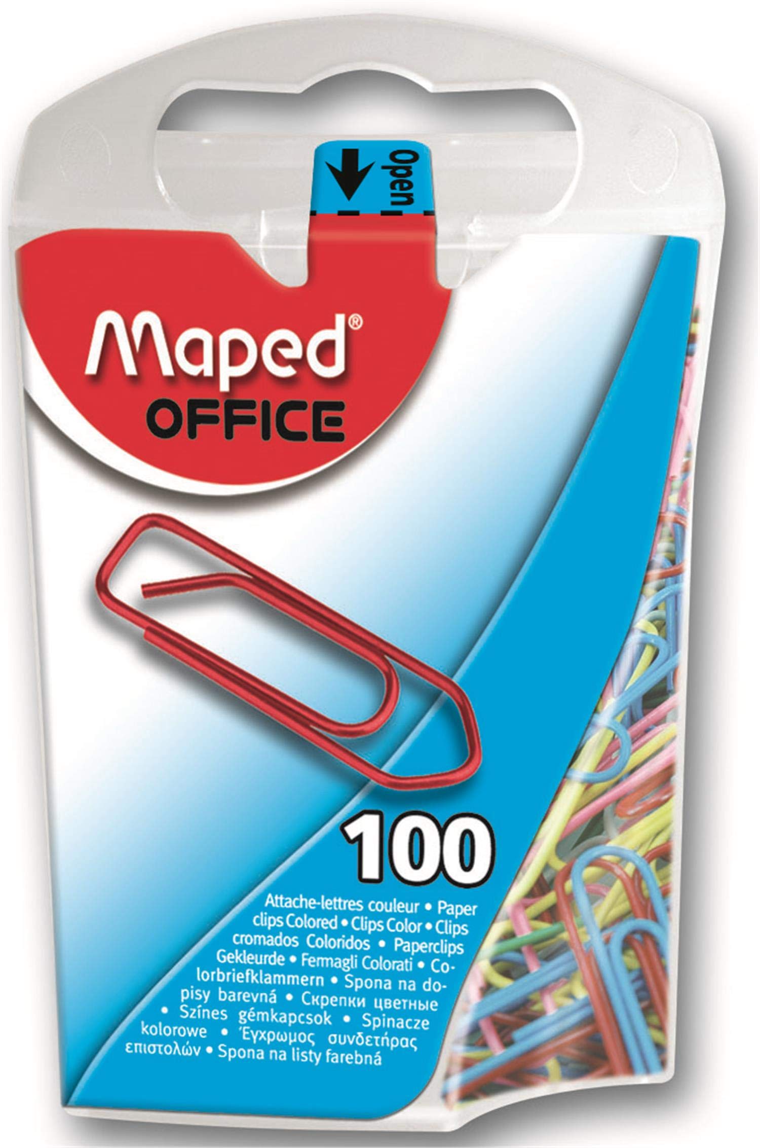 Maped spinacze do papieru różne kolory (opakowanie 100)