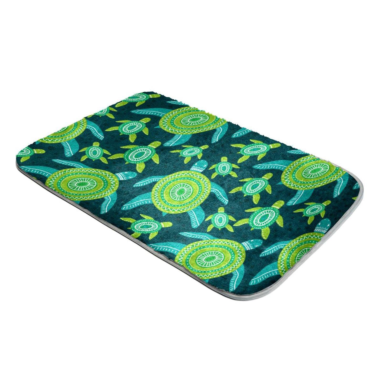 Tapis motif tortue en fausse fourrure vert émeraude ultra doux à poils longs