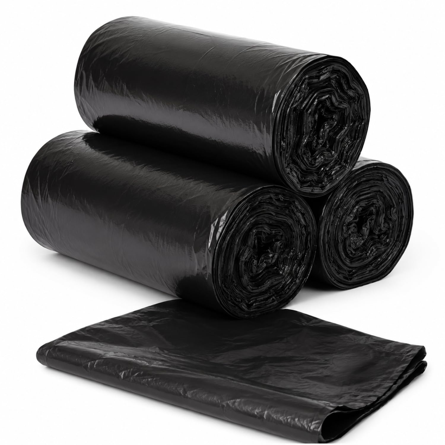 Black Garbage Bags | Heavy-Duty Leak-Resistant Trash Bags for Kitchen, Home, Office & Restaurant Waste Disposal (Black, 25 X 30, Pack of 30)-image-39