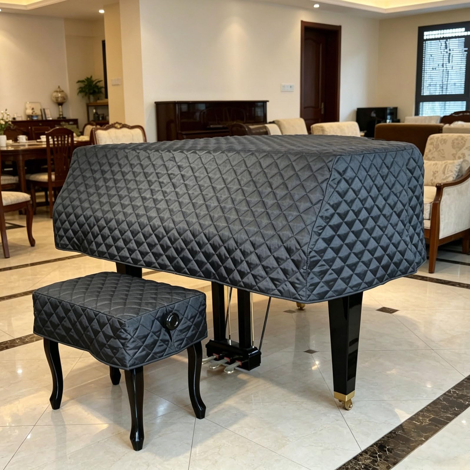 Enigmaire Protective Cover For Upright Pianos,Household Dustproof Piano Cover,washable Multicolor Multiple Protective Piano Cover,Soft,Decorated,for Most Standard-Sized Upright Pianos