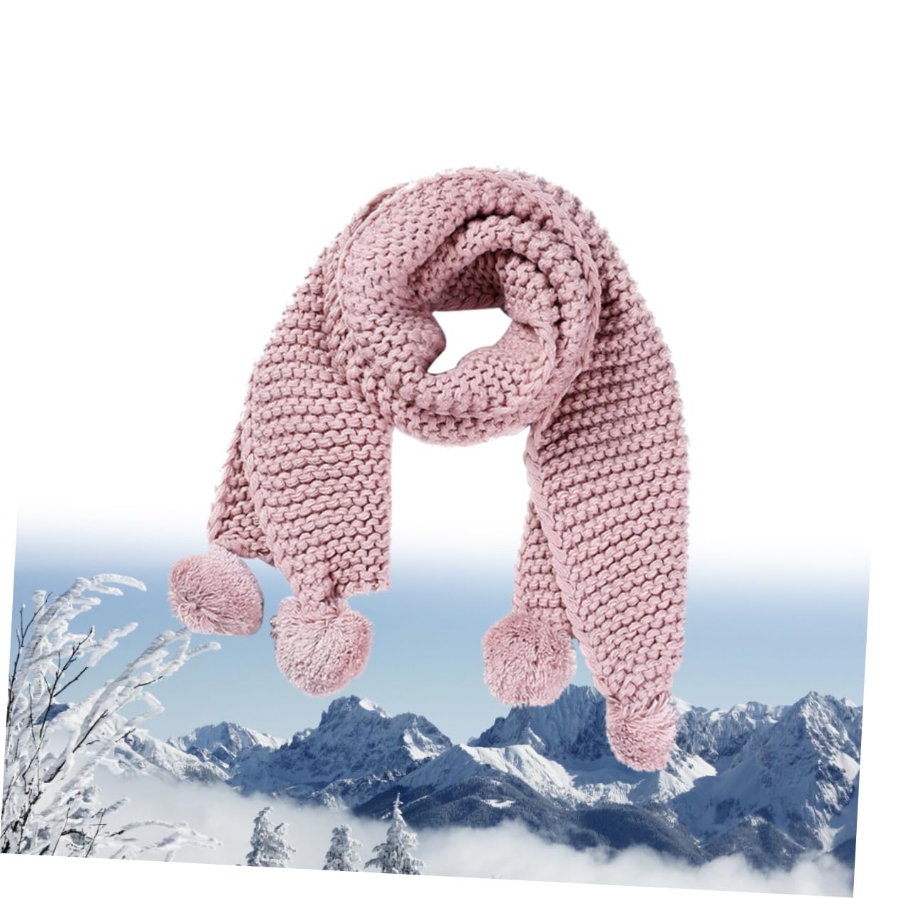 LIFKOME 3 Piezas Bufanda De Lana Bufanda Cálida para Niños s para Niños con Bolas Peludas De Niño Rosa