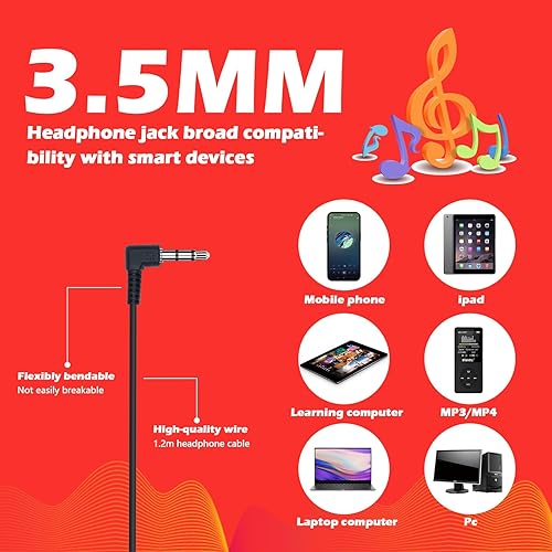 Miniatura 4 de Paquete de 15 audífonos para el aula, paquete de 15 unidades para niños y adolescentes, varios colores