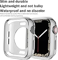 Vista 28 de BOTOMALL Funda protectora compatible con Apple Watch de 1.614 pulgadas Series 9, Series 8 Series 7, TPU suave, flexible, delgada, ligera, funda