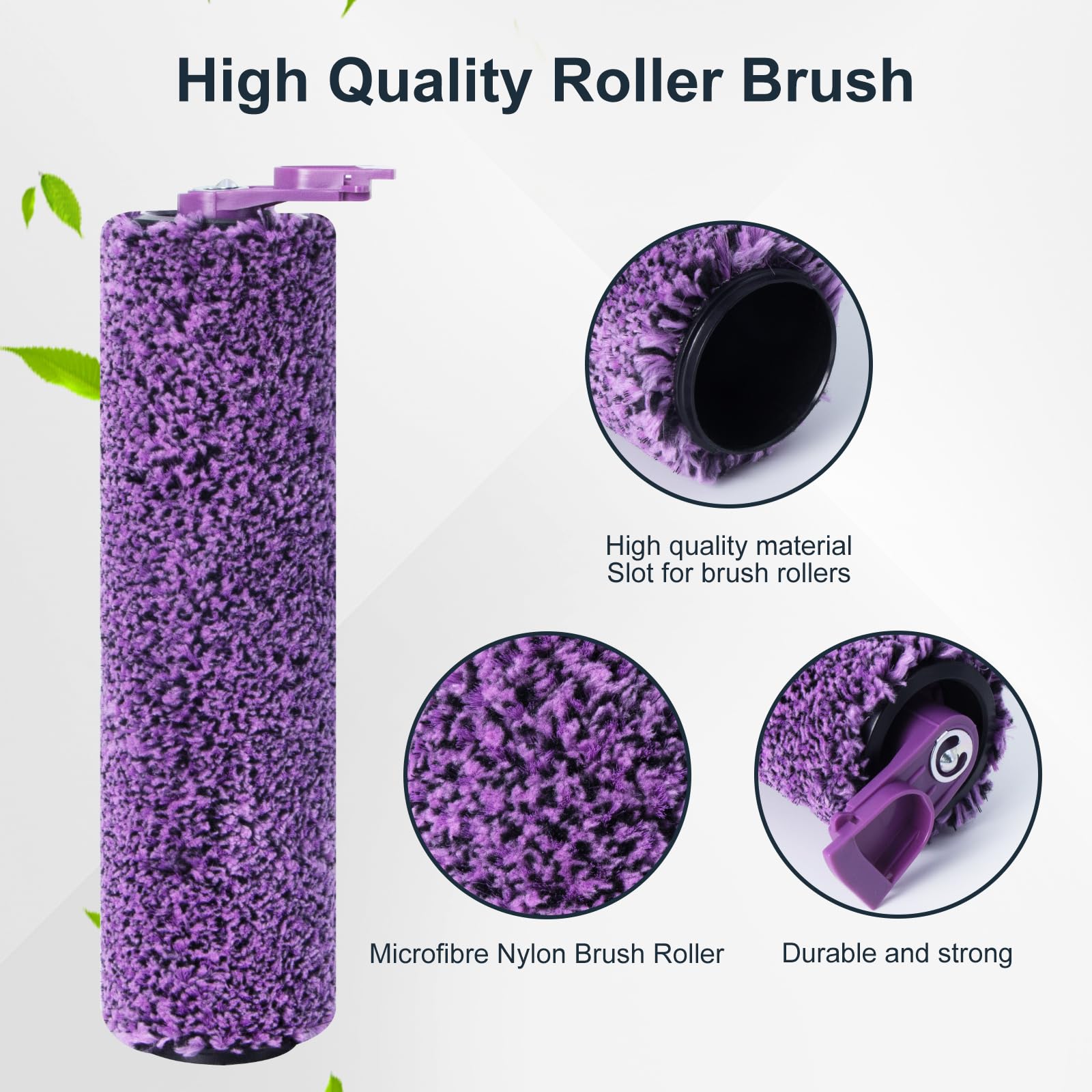 Rouleau de Brosse de Rechange pour Shark SteamPickUp 3-en-1 Balai Vapeur pour sols, 2 Rouleaux de Brosse, 1 Brosse de Nettoyage