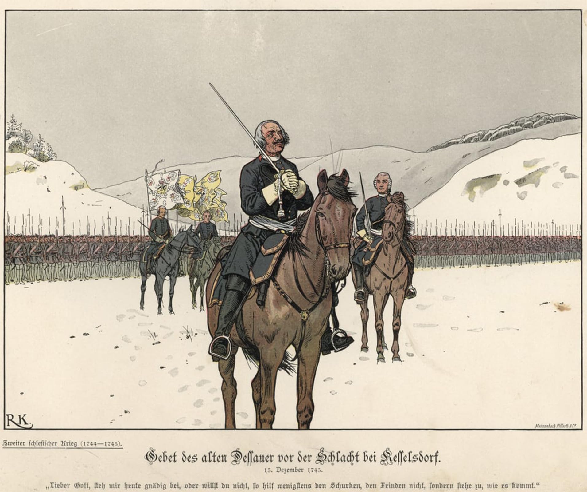 SERENDIPITP Vintage Wall Art Canvas Nordic Poster Canvas Print Picture Prayer Ofleopold of Anhalt by Richard Knoetel Wall Art Poster for Home Decor 60x90cm