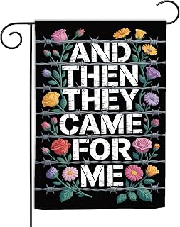 VOTANTA (12"x18") and Then They Came for Me Garden Flag Anti Felon President Civil Rights Human Rights Social Justice Gifts Outdoor Sign Yard House Patio Decorations Welcome Garden Flag Double Sided