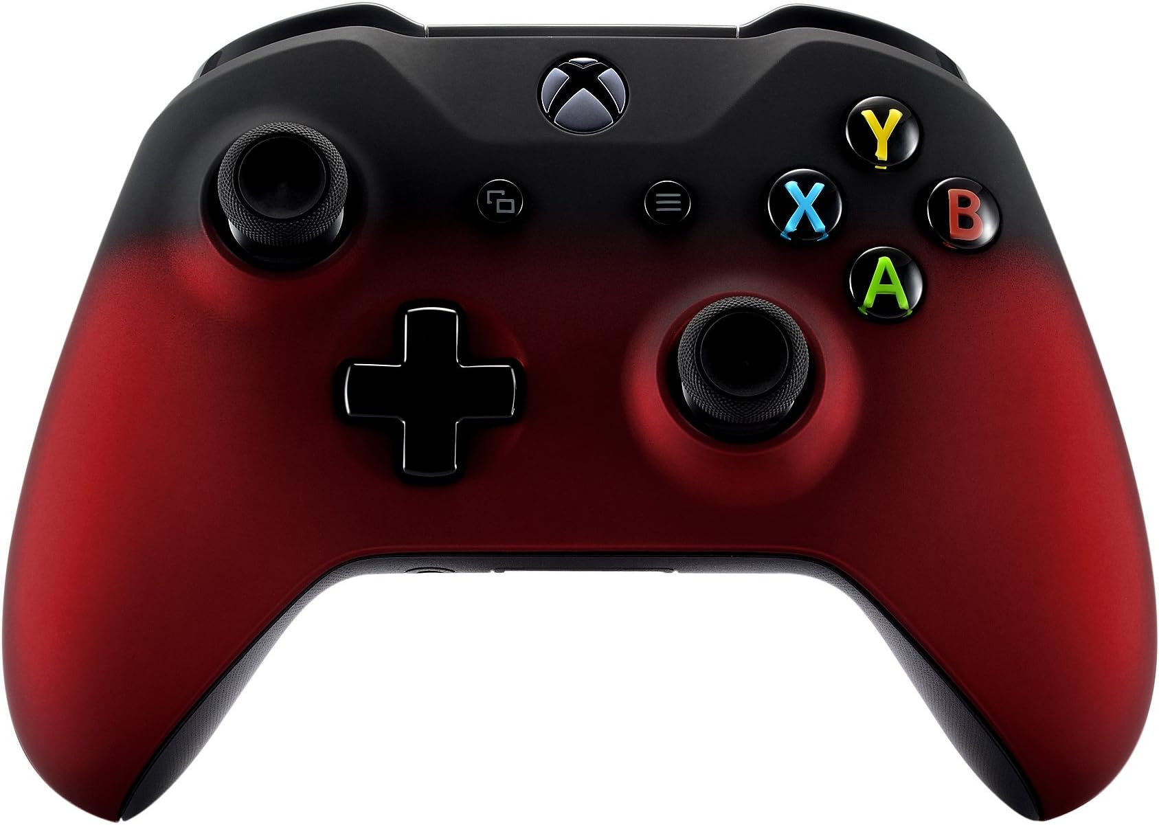 eXtremeRate Shadow Red Faceplate Cover for Xbox One Wireless Controller Model 1708, Soft Touch Front Housing Shell Case for Xbox One S & Xbox One X Controller - Controller NOT Included