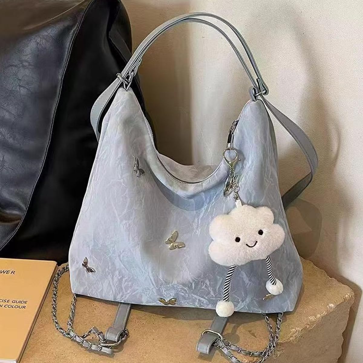 Bag configured as a backpack, showing the straps attached to the bottom