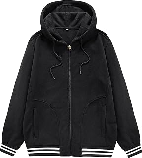 OULIWANGLUO Men's Sports Polar Fleece Cardigan Hooded Outdoor Club Fleece Full Zip Hoodie Long Sleeve Zip Up Hoodie Sweatshirt