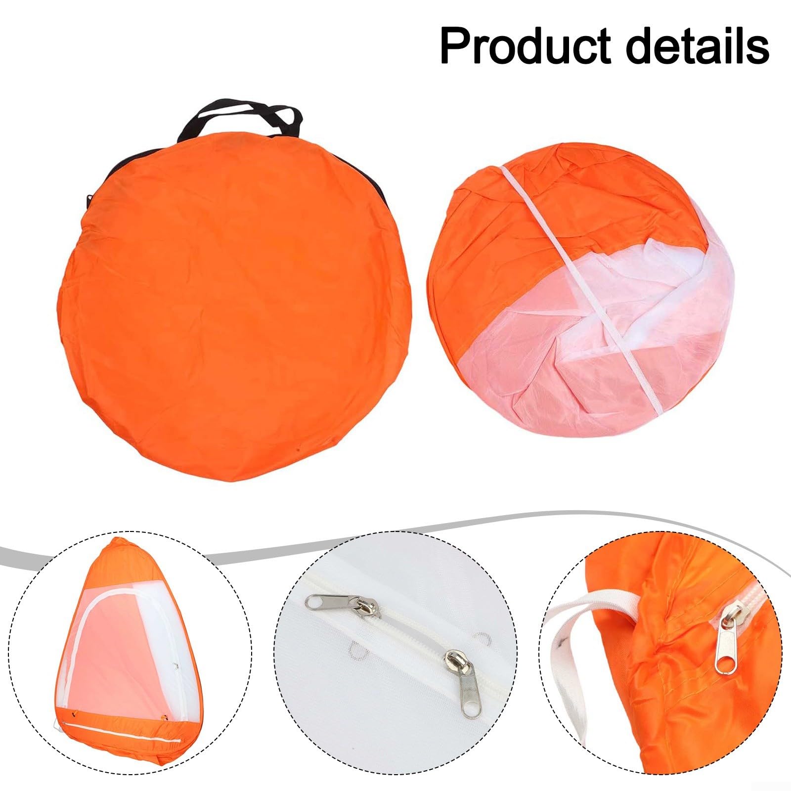 Tenda da meditazione buddista per campeggio, escursionismo, portatile, pieghevole, in tessuto Oxford, per preghiera e relax all'aperto (arancione)