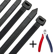 Honyear 24 Inch Cable Zip Ties Heavy Duty (with Wire Cable Cutters), Strong Large Black Zip Ties with 175 Pounds Tensile Strength, 50 Pack, Long Durable Nylon Black tie Wraps, Outdoor UV Resistant - coolthings.us