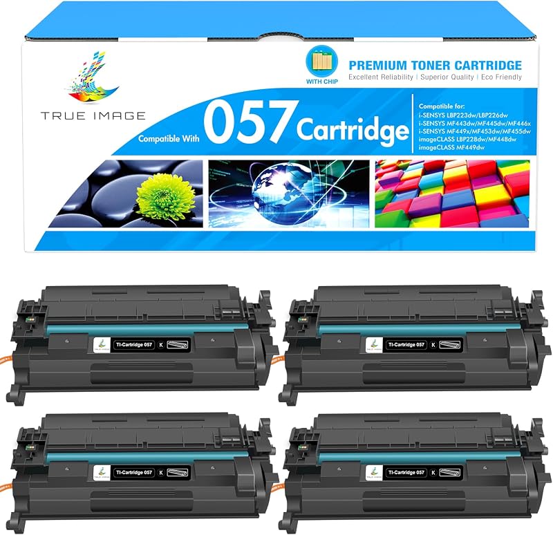057 Toner Cartridge for Canon 057H MF455dw MF445dw Black High Yield 4 Pack | Compatible for Canon ImageCLASS MF445dw MF448dw LBP226dw LBP228dw LBP227dw MF449dw MF445 LBP220 LBP230 MF440 MF450 Printer