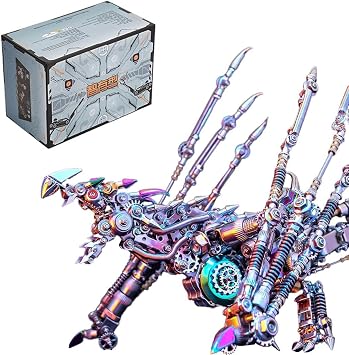 3D Metal Puzzle, Mechanical Intelligential Dragon Model, Metal Puzzle DIY Surrealistic Creative Ornaments 1390+PCS