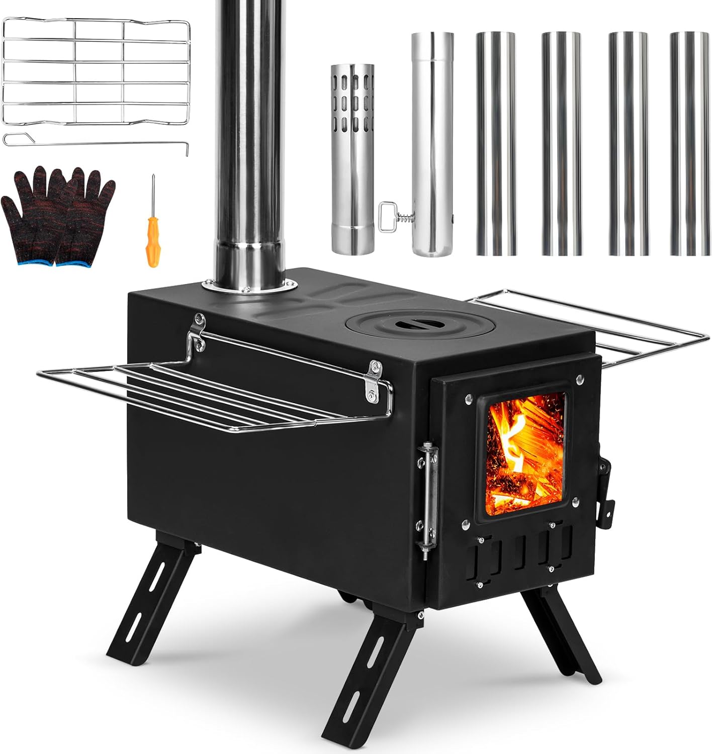 Upgraded Portable Wood Stove for Camping