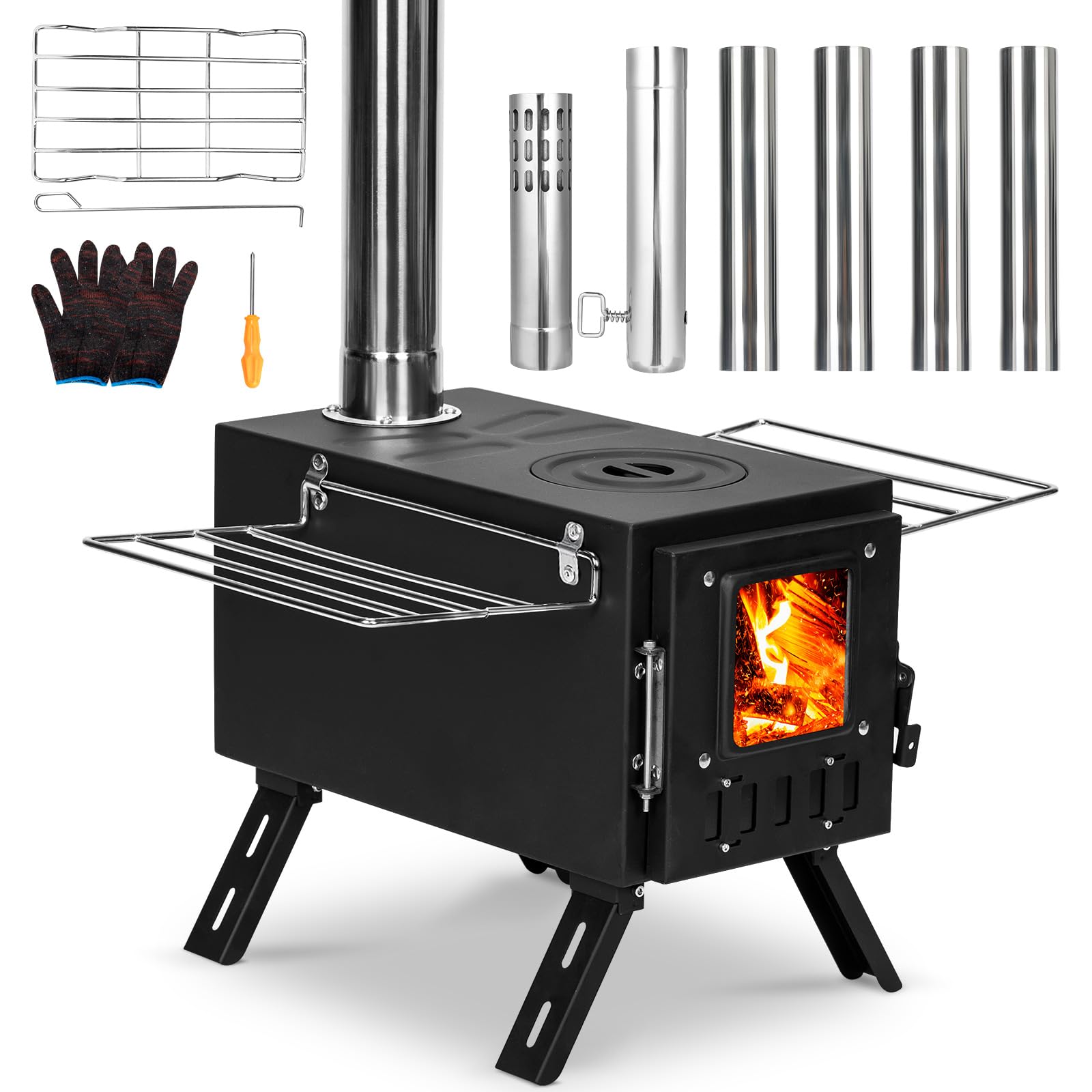 Amazon.com: YRenZ Upgraded Portable Wood Stove for Camping