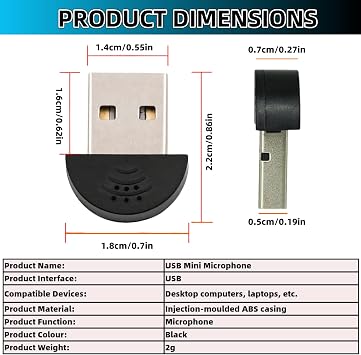 Mini Usb Microphone Portable Microphone Usb Mini Studio Speech Microphones Recording Audio Computer Microphones for Desktop Mic Adapter Driver Frees Plug And Play for Computer Pc (Black)