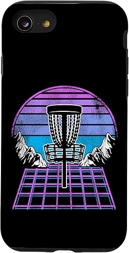 Miniatura 17 de Disco Golf Basket 90s Synthwave Sunset Retrowave Frisbee Golf Case para iPhone 15