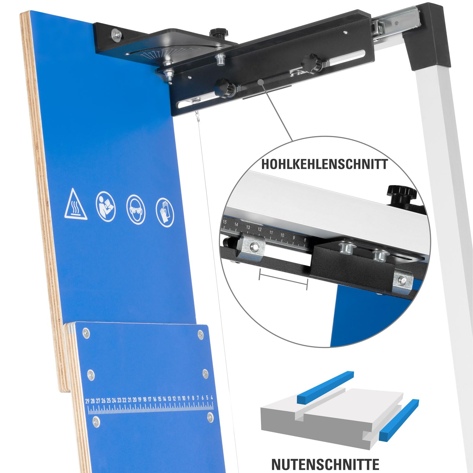 BAUTEC GAZELLE 7" Butterfly + STYROCUTTER 250 W (fonctionnement continu) » Kit professionnel avec 10 fils de coupe, Support d'échafaudage, Interrupteur au pied, râpe abrasive, 5 lames