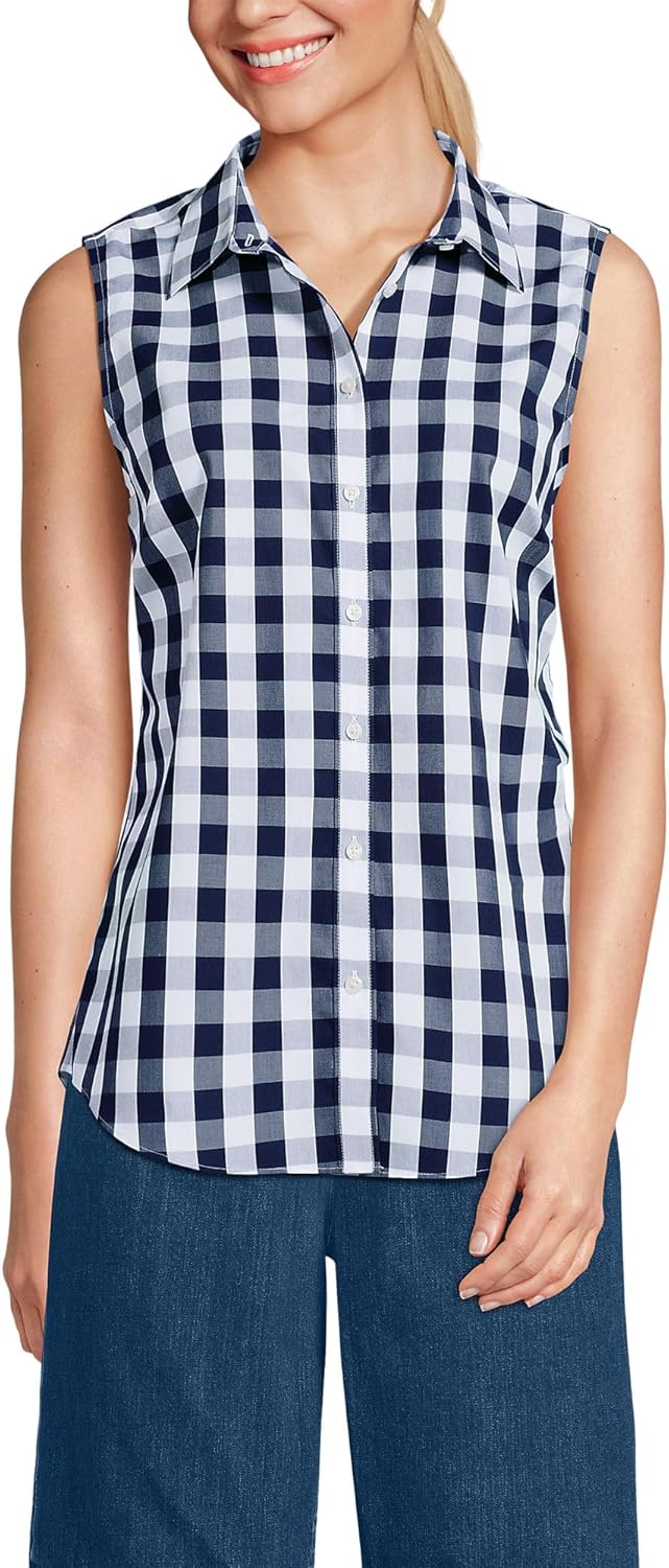 Lands' End Women's Sleeveless No Iron Shirt
