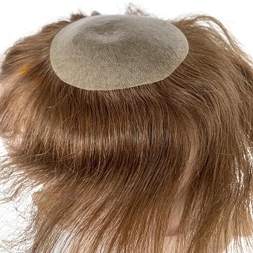 Miniatura 4 de Parche para el cabello de punto calvo para hombres, 3.15 x 3.15 pulgadas, parches de pelo completo de poliuretano para cubrir la base de la piel,