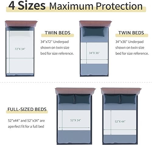 Miniatura 4 de CoolShields Waterproof Bed Pads Incontinence Washable Reusable Bedwetting Mattress Protector Pad for Kids, Adults, Elderly, and Pets 34'' x 52'' (2