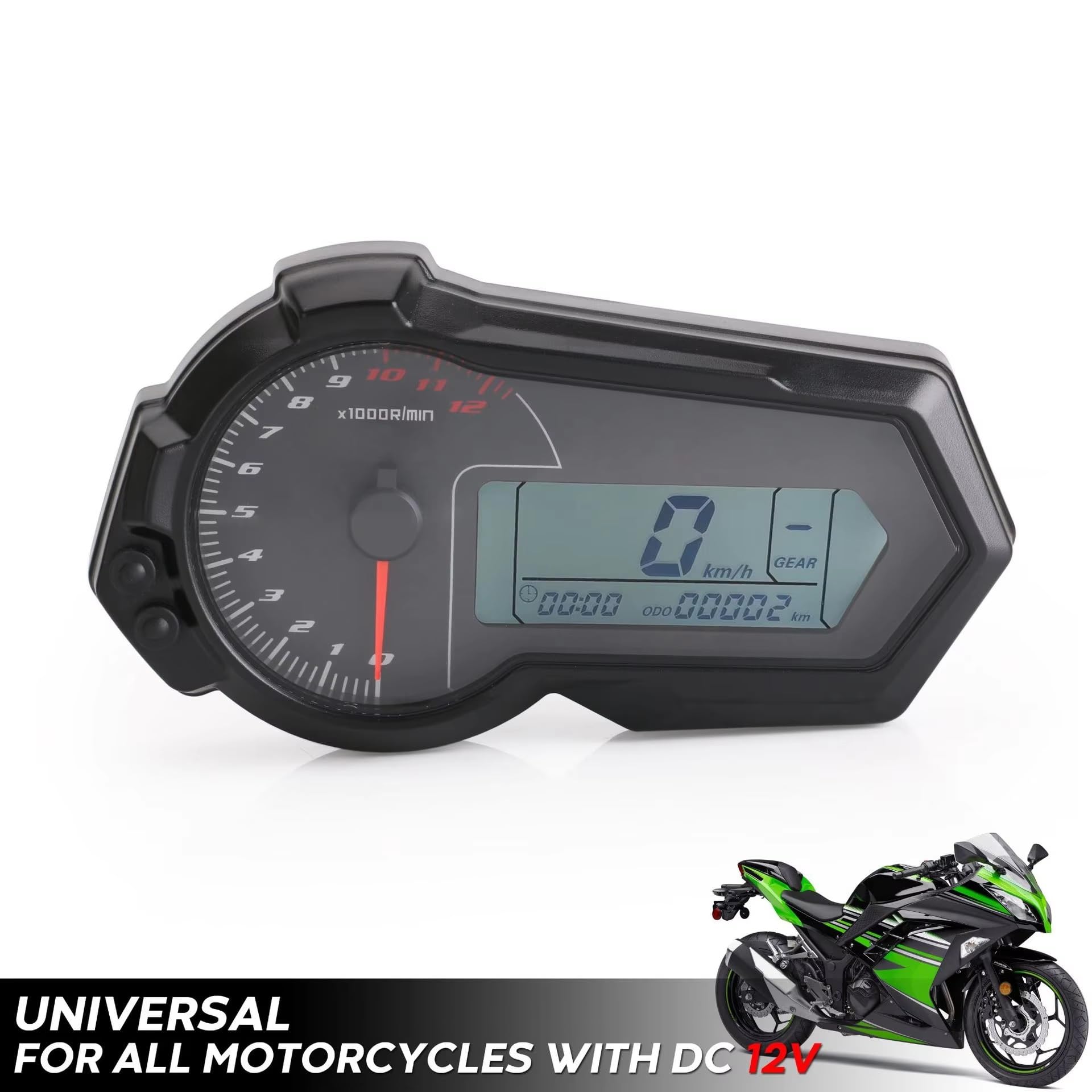 Contachilometri Contachilometri Digitale Universale Per Motociclette UTV Da 1200 Giri/min Per 2,4 Cilindri N1-6