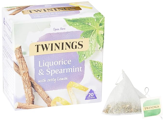 Twinings Liquorice and Spearmint Herbal Tea bags, 20 Tea bags - LIQUORICE/SPEARMINT - 20 Count (Pack of 1)