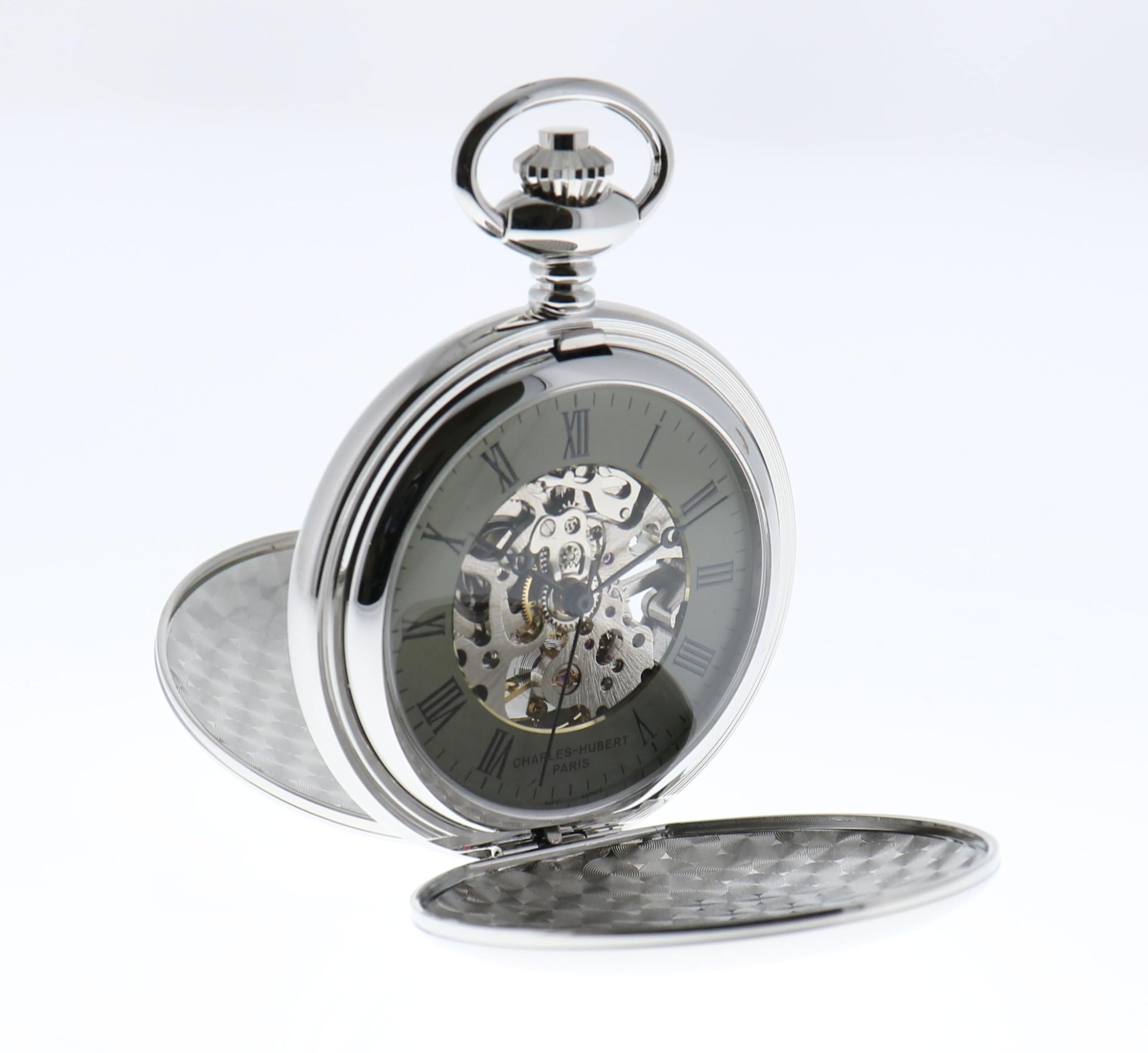 Charles-Hubert DWA064 Double Hunter Case Mechanical Pocket Watch