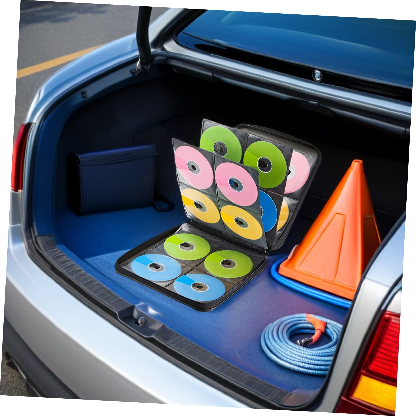 Custodia Per Dvd Da Borsa Porta Cd e Film Custodia Portatile Per Auto Materiale Sicuro Per Dischi
