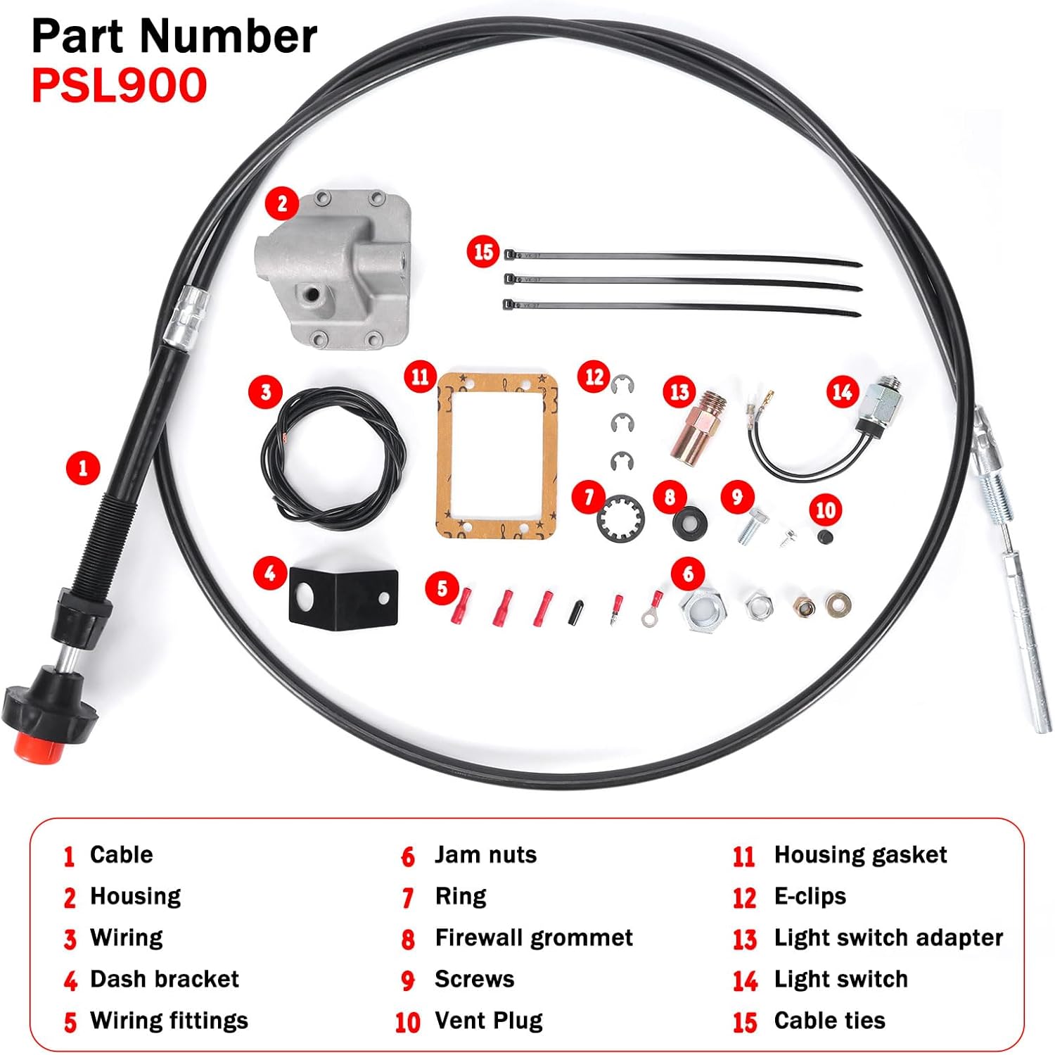 Psl900 Axle Disconnect Kit, 4x4 Posi-Lok Axle Cable Lock Kit for Wrangler YJ 1987-1995 ，for Comanche MJ 1986-1991,Compatible with Jeep Cherokee XJ With Dana 30 Front Axle 1984-1991